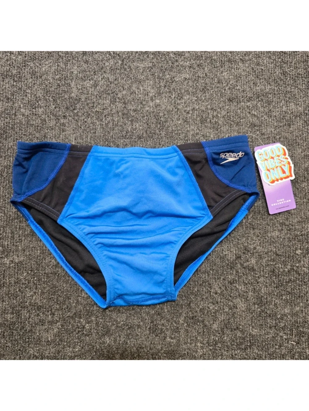 Speedo Men's Swim Briefs Cerulean Blue Colorblock Swimsuit NWT Size 34